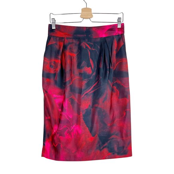 Katherine Kidd Atlanta Rose Print Knee Length Pencil Skirt Career Size 10 New - Picture 1 of 9